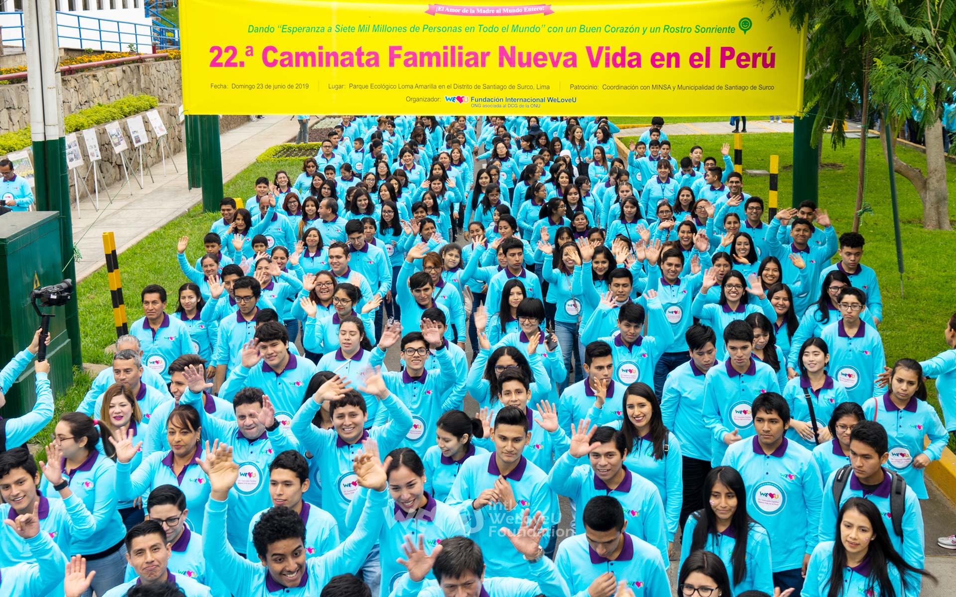 심장병 어린이 및 장애아동을 돕기 위한 국제WeLoveU 제22회 페루 새생명 사랑 가족걷기대회 행사 모습