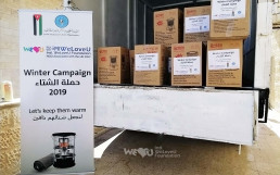 2019년 12월 18~19일, 장길자 회장이 설립한 국제위러브유가 JHCO와 협력해 요르단 내 시리아 난민 및 취약계층 총 275가구에 방한용품을 지원했다.