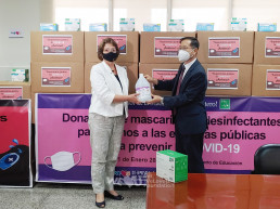 Intl. WeLoveU Foundation (Honorary Chairwoman Zahng Gil-Jah) held donation ceremony of quarantine supplies at both Ministry of Education and Central Regional Directorate of Health under the Ministry of Health in January 2021.