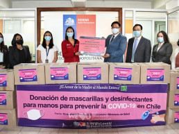 Intl. WeLoveU Foundation led by Honorary Chairwoman Zahng Gil-Jah, donated 20,100 masks and 670 ℓ sanitizers to the Ministry of Health of Chile as part of its COVID-19 quarantine items and groceries support project.