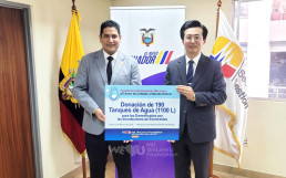 Chi viện 190 bồn chứa nước cho các khu vực bị thiệt hại do lũ lụt ở Esmeraldas, Ecuador
